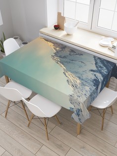 Скатерть прямоугольная JoyArty "Предрассветная вершина" из оксфорда, 120x145 см