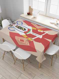 Скатерть прямоугольная JoyArty "Мастерство японского кабуки" из сатена, 180x145 см