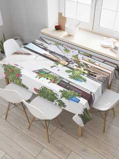 Скатерть прямоугольная JoyArty "Белые улочки Андалусии" из оксфорда, 120x145 см