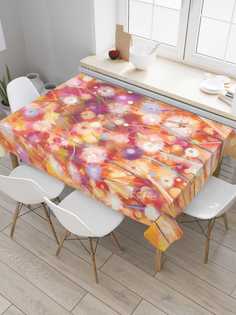 Скатерть прямоугольная JoyArty "Одуванчики в красках" из оксфорда, 120x145 см