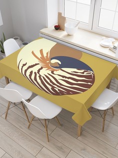 Скатерть прямоугольная JoyArty "Тигровая раковина" из сатена, 120x145 см