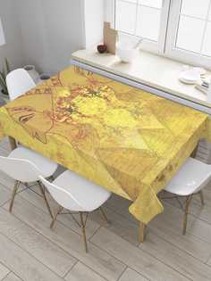 Скатерть прямоугольная JoyArty "Три пирамиды" из сатена, 180x145 см