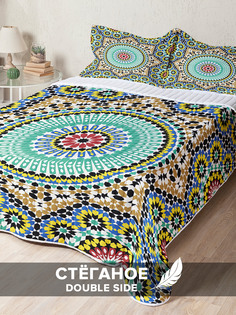 Стеганое покрывало Ambesonne с двумя наволочками 50х70 см с размерами: 240 x 230 см