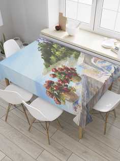 Скатерть прямоугольная JoyArty "Качалка у моря" из оксфорда, 180x145 см