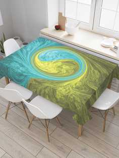 Скатерть прямоугольная JoyArty "Космический инь ян" из оксфорда, 120x145 см