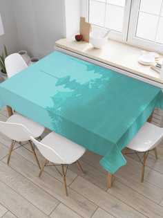 Скатерть прямоугольная JoyArty "Японские туманы" из сатена, 180x145 см