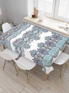 Скатерть прямоугольная JoyArty "Полосы фантазий" из сатена, 180x145 см