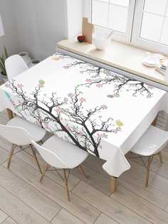 Скатерть прямоугольная JoyArty "Рукопожатие веток" из оксфорда, 120x145 см