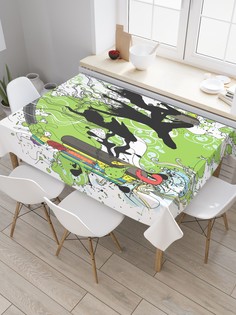 Скатерть прямоугольная JoyArty "Прыжки на сцене" из сатена, 180x145 см