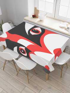 Скатерть прямоугольная JoyArty "Маска японского демона Кабуки" из оксфорда, 120x145 см