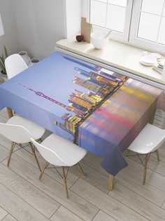 Скатерть прямоугольная JoyArty "Огни Манхэттена" из сатена, 180x145 см