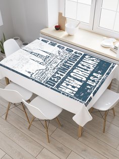 Скатерть прямоугольная JoyArty "Достопримечательности Нового Орлеана" 120x145см