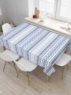 Скатерть прямоугольная JoyArty "Народные полосы" из сатена, 180x145 см