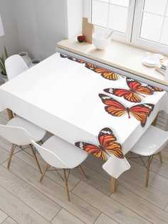 Скатерть прямоугольная JoyArty "Бабочки завлекают" из оксфорда, 120x145 см