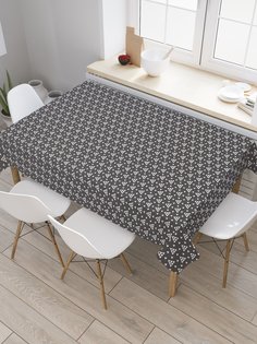 Скатерть прямоугольная JoyArty "Треугольные пирамиды" из сатена, 180x145 см