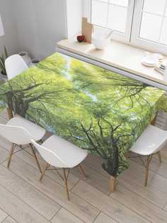 Скатерть прямоугольная JoyArty "Лесное небо" из оксфорда, 120x145 см