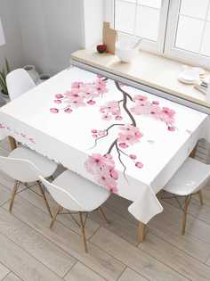 Скатерть прямоугольная JoyArty "Японские цветы" из оксфорда, 120x145 см