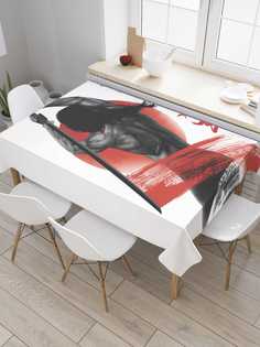 Скатерть прямоугольная JoyArty "Сильный самурай" из оксфорда, 120x145 см