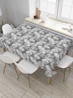 Скатерть прямоугольная JoyArty "Призрачные черепа" из оксфорда, 120x145 см