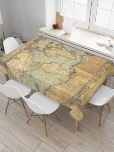 Скатерть прямоугольная JoyArty "Учение древности" из сатена, 180x145 см