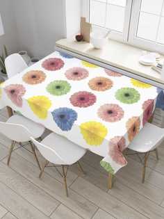 Скатерть прямоугольная JoyArty "Цветочный пазл" из оксфорда, 180x145 см