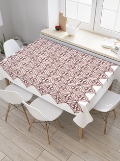 Скатерть прямоугольная JoyArty "Узоры для вышивки" из оксфорда, 120x145 см