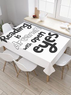 Скатерть прямоугольная JoyArty "Мечты с открытыми глазами" из оксфорда, 120x145 см