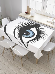 Скатерть прямоугольная JoyArty "Ясный взгляд" из оксфорда, 120x145 см