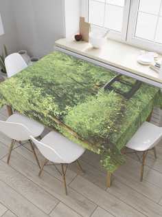 Скатерть прямоугольная JoyArty "Мост в заповеднике" из оксфорда, 120x145 см