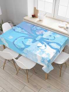 Скатерть прямоугольная JoyArty "Морозный орнамент" из сатена, 180x145 см