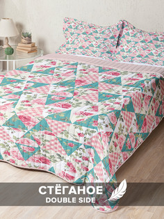 Стеганое покрывало Ambesonne с двумя наволочками 50х70 см с размерами: 240 x 230 см