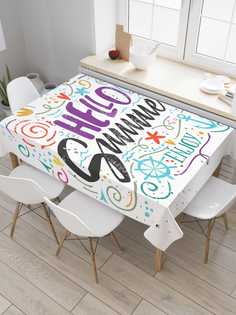 Скатерть прямоугольная JoyArty на кухонный стол "Твое лето" из оксфорда, 180x145 см