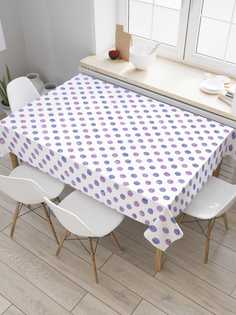 Скатерть прямоугольная JoyArty на кухонный стол "В горошек" из оксфорда, 180x145 см