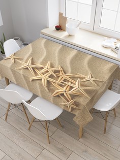 Скатерть прямоугольная JoyArty "Елка из морских звезд" из оксфорда, 120x145 см