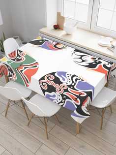 Скатерть прямоугольная JoyArty "Грим японского актера" из оксфорда, 180x145 см