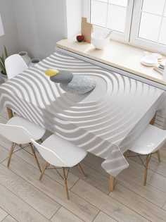 Скатерть прямоугольная JoyArty "Песочные линии" из оксфорда, 180x145 см