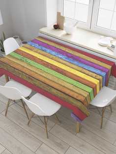 Скатерть прямоугольная JoyArty "Раскрашенные доски" из оксфорда, 180x145 см