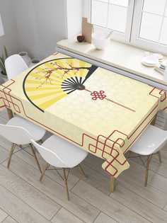 Скатерть прямоугольная JoyArty "Японский веер" из оксфорда, 180x145 см