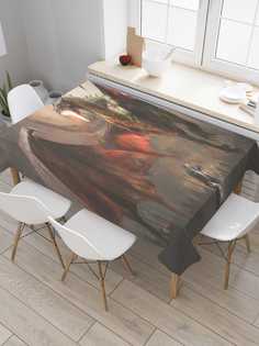 Скатерть прямоугольная JoyArty "Огненный дракон" из оксфорда, 180x145 см