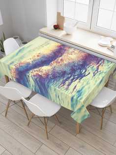 Скатерть прямоугольная JoyArty "Тепло волн" из оксфорда, 180x145 см