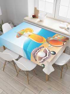 Скатерть прямоугольная JoyArty "Коктейль на пляже" из оксфорда, 180x145 см