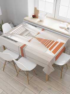 Скатерть прямоугольная JoyArty "Модернизированные коридоры" из оксфорда, 180x145 см