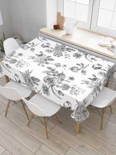 Скатерть прямоугольная JoyArty "Вещие цветы" из оксфорда, 180x145 см