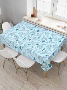 Скатерть прямоугольная JoyArty "Птичий совет" из оксфорда, 180x145 см