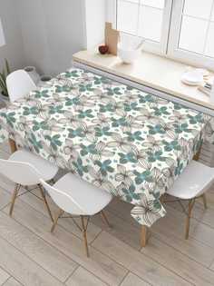 Скатерть прямоугольная JoyArty "Цветочные грани" из оксфорда, 180x145 см