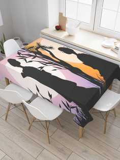 Скатерть прямоугольная JoyArty "Японские дни и ночи" из оксфорда, 180x145 см