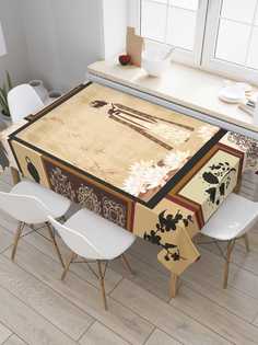 Скатерть прямоугольная JoyArty "Япония: Гейша среди цветов" из оксфорда, 180x145 см