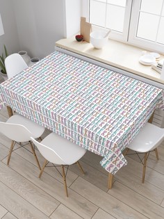 Скатерть прямоугольная JoyArty на кухонный стол "Очки на выбор" из оксфорда, 180x145 см