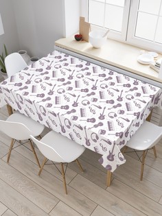 Скатерть прямоугольная JoyArty "Музыкальные инструменты" из оксфорда, 180x145 см