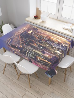 Скатерть прямоугольная JoyArty "Бескрайний Нью-Йорк" из оксфорда, 180x145 см